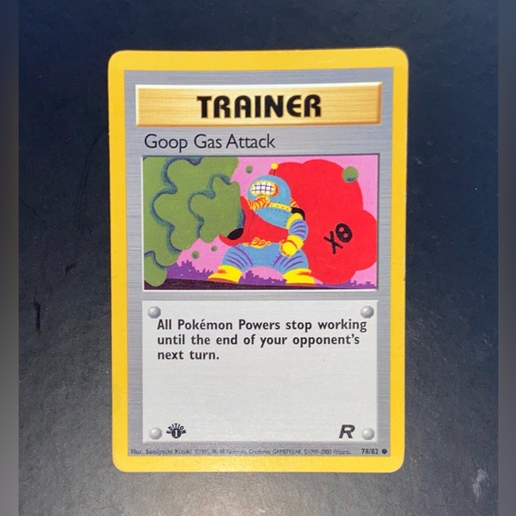 Goop Gas Attack 1st Edition Pokemon Trainer Card 78/82 - Picture 1 of 2